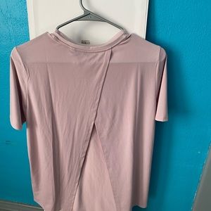 Fabletics Open Back Tee-Light Pink